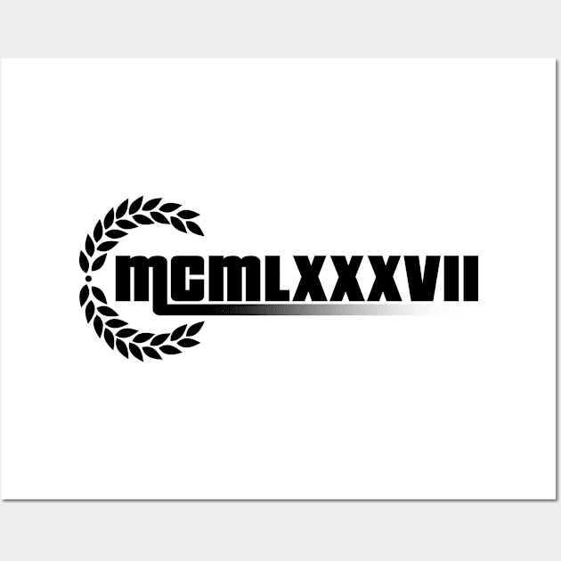 1987 Roman numerals Wall Art by hoopoe